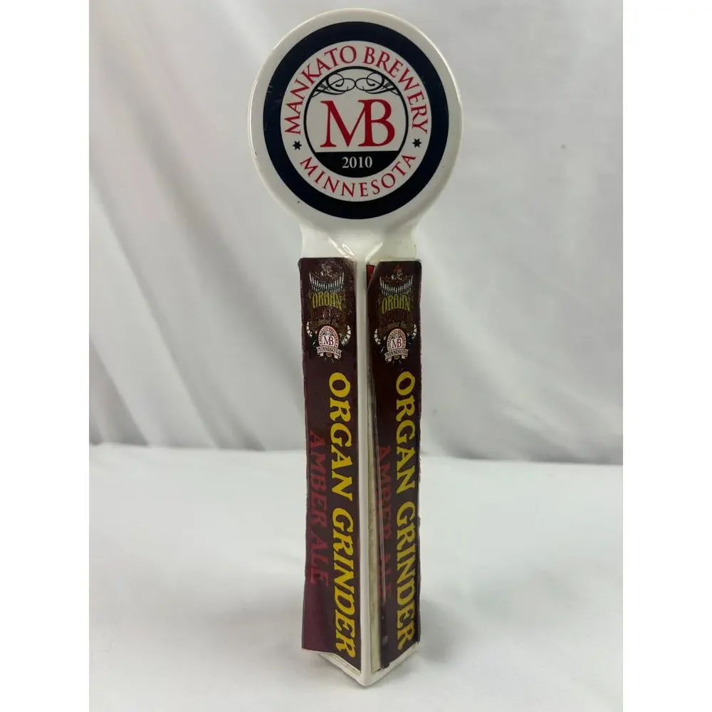 Mankato Brewery Organ Grinder Amber Ale Ceramic Beer Tap Handle Minnesota